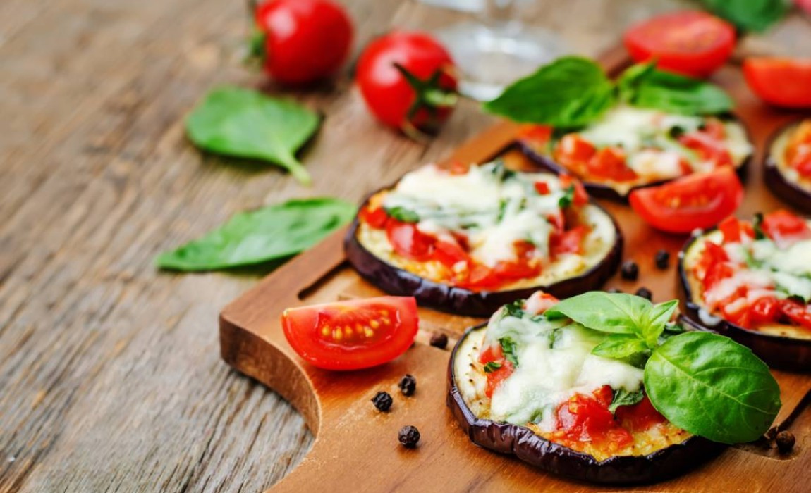 Receita do dia: Mini Pizza de Berinjela